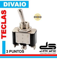 TECLA LLAVE INVERSORA PALANCA, 12V DC, 20A, 3 POSICIONES ON-OFF-ON, DS-30136