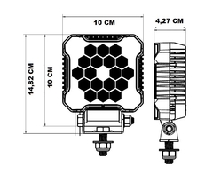FARO LED FLOOD, 40W, ALTO RENDIMIENTO, MIKEN DS-6227-FLOOD - DARK SIDE LED