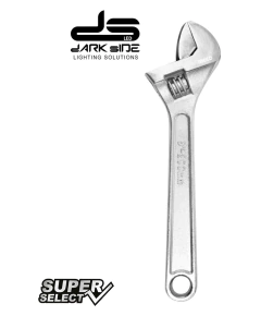 LLAVE FRANCESA AJUSTABLE 8" CROMADA 20cm, DS-HADW131082 - DARK SIDE LED