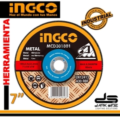 DISCO DESBASTE METAL 180mm x 6mm x 22,2mm, DS-MGD601801 - comprar online