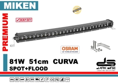 BARRA LED CURVA SUPER SLIM ,81W, 55cm, PREMIUM, MIKEN, DS-0135