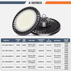 Imagen de LÁMPARA LED GALPONERA COLGANTE, 300W, MIKEN, PREMIUM, LUZ FRIA, DS-BAY LIGHT-300W-B