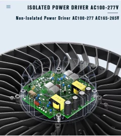 LÁMPARA LED GALPONERA COLGANTE, 300W, MIKEN, PREMIUM, LUZ FRIA, DS-BAY LIGHT-300W-B - DARK SIDE LED