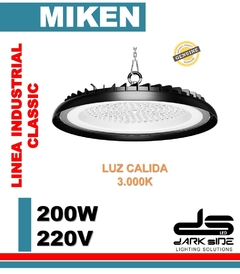 LÁMPARA LED GALPONERA COLGANTE 200W MIKEN ALTA POTENCIA, LUZ CALIDA, DS-BAY LIGHT-DOB-200W - comprar online