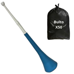 Set 50 Cornetas Vuvuzela Argentina Mundial Celeste Y Blanco - comprar online