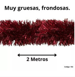 Kit X5 Boas Lametas Guirnalda Navideña Gruesa Premium Brillo - comprar online