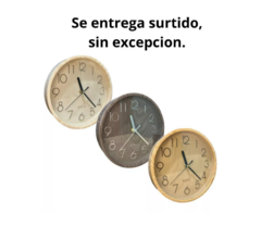 Reloj De Pared Moderno Plastico Simil Madera Redondo 20 Cm en internet