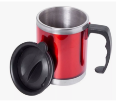 Taza Vaso Termico Interior Acero Con Tapa 450ml Te Cafe Caja en internet