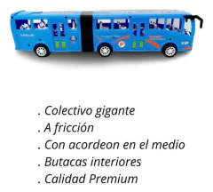 Colectivo Acordeon Autobus A Friccion Doble Bus Grande 49cm - comprar online