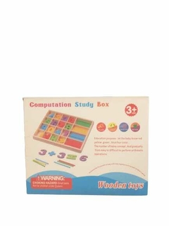 Juego De Madera Numeros Letras Palitos Aprendo En Caja - tienda online