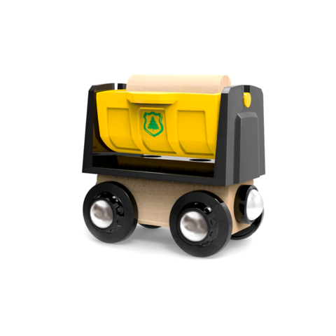 Vagon de Carga Amarillo con Leños Trencity