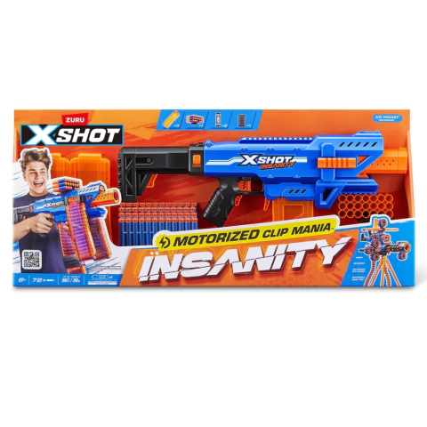 X Shot Insanity Motorized Clip Mania 72 Dardos