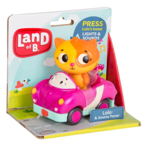 Gato Lolo y Auto Smarty Pants B Toys