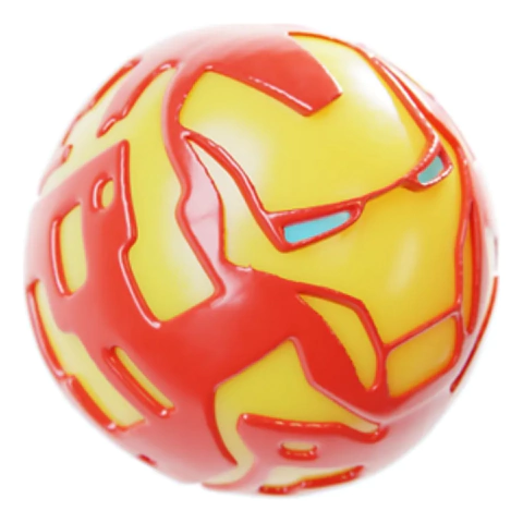 Pelota Super Rebote de 75 mm Iron Man