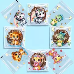 Bolsa opp "Animalitos y flores”. Pack por 10 unidades. - Capkelitos
