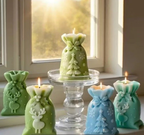 Molde de silicona para VELA/ BOLSA + RENO