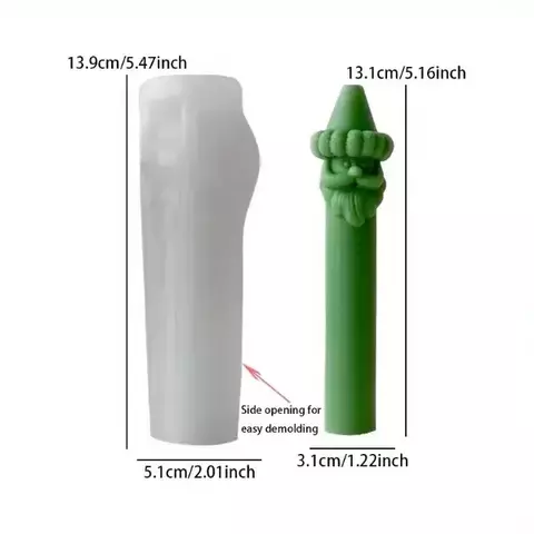 Molde de silicona para VELA/ NOEL tubito