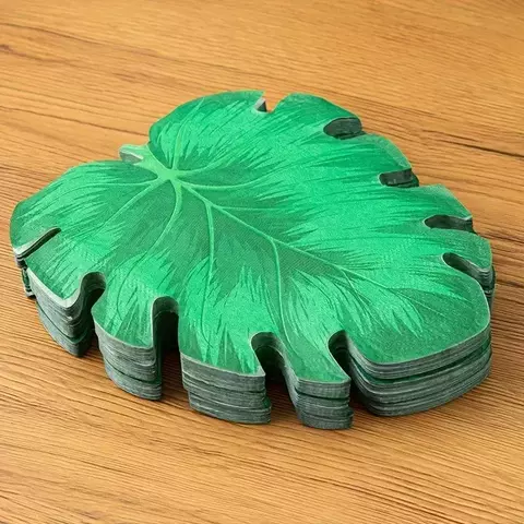 Servilleta hoja hawaiana. Pack x 20 unidades.