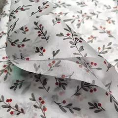 Papel seda hojas y frutos rojos. Pack por 2 unidades. - Capkelitos