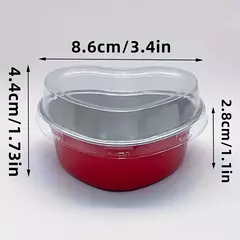 Envase corazón aluminio con tapa. Precio por unidad. - Capkelitos