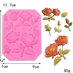 Molde de silicona "rosas y pimpollos" - comprar online