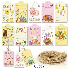 Tags Pascuas por 10 unidades + hilo