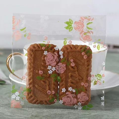 Bolsa opp "Rosa" 10x10 cms. Pack por 10 unidades.