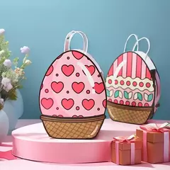 Bolsa de papel con fuelle. Huevo en canasta. Precio por unidad. - comprar online