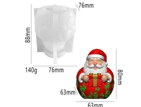 Molde de silicona para VELA/ NOEL CON REGALO