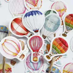 Pack con 46 stickers globos aerostaticos