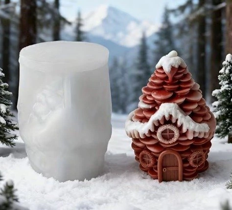 Molde de silicona para VELA/ CASITA