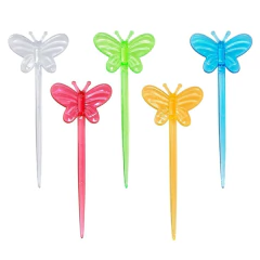 Imagen de Pinchos de plástico mariposas. Precio por 10 unidades.