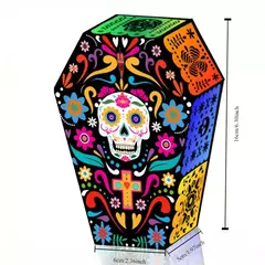 Imagen de Caja tipo ataúd tematica catrina. Precio por unidad.