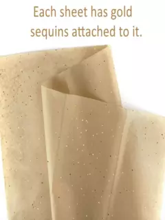 Papel seda natural con brillos de colores. Pack x 2 unidades. - Capkelitos