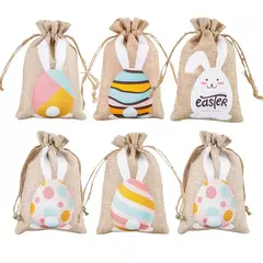Bolsa arpillera Pascua de 13x18 cms. Precio por unidad.
