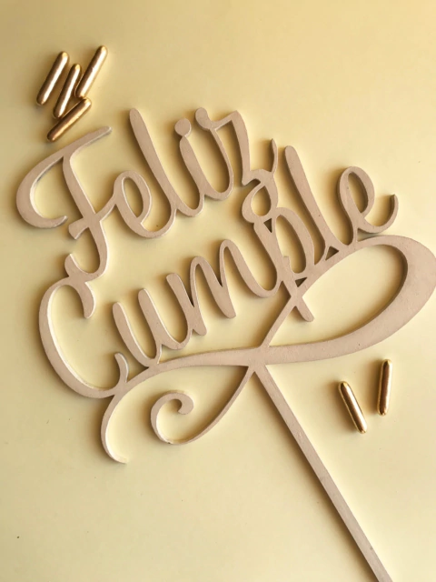 Cake topper "Feliz cumple"