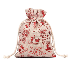 Bolsa arpillera navidad. Precio por unidad.