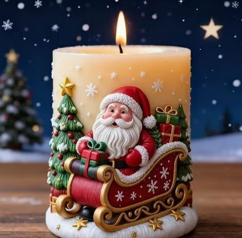 Molde de silicona para VELA/ NOEL trineo 2