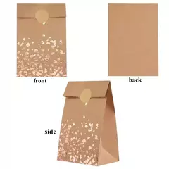 Bolsa kraft con detalles metalizados. 13x24x8 cms. Precio por unidad. en internet
