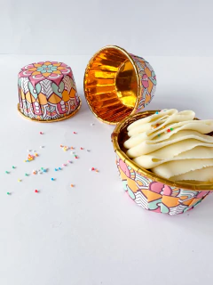 Contenedor circular de papel estampado. Precio por unidad. - tienda online