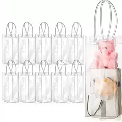 Bolsa pvc cristal con manija. Precio por unidad.