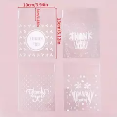 Bolsa opp "Thank you" 10x10cms. Pack por 10 unidades. - Capkelitos