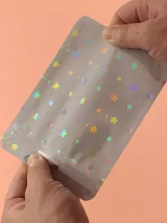 Bolsa holográfica con estrellas. Precio por unidad. en internet