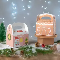Caja casita navideña dos modelos. Precio por navidad.