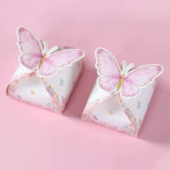 Caja mariposa rosa ó lila. Precio por unidad. - Capkelitos