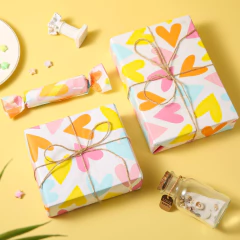 Papel seda diseño corazones de colores. Pack por 2 unidades. - comprar online