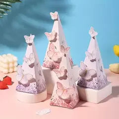Caja triangular mariposas. Precio por unidad.