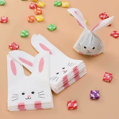 Bolsa cierre orejas "Conejito rosa o verde" varias medidas. Pack por 10 unidades. - tienda online