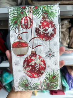 Servilla rectangular borlas navideñas. Pack x 20 unidades - comprar online