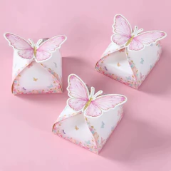 Caja mariposa rosa ó lila. Precio por unidad. - tienda online